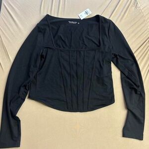 Abercrombie & Fitch Women's Black Corset Top